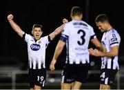 12 October 2018; Ronan Murray of Dundalk, left, celebrates following his side's victory during the SSE Airtricity League Premier Division match between Waterford and Dundalk at the RSC in Waterford. Photo by Seb Daly/Sportsfile