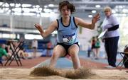 13 October 2018; Claudia Moran of Our Ladys Grove , Co. Dublin, competing in the Junior Girls Long Jump event during the Irish Life Health All-Ireland Schools Combined Events at AIT in Athlone, Co Westmeath. Photo by Sam Barnes/Sportsfile