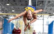 13 October 2018; Saidbh Byrne of Colaiste Bride, Co. Dublin, competing in the Minor Girls High Jump event during the Irish Life Health All-Ireland Schools Combined Events at AIT in Athlone, Co Westmeath. Photo by Sam Barnes/Sportsfile