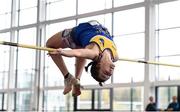 13 October 2018; Saidbh Byrne of Colaiste Bride, Co. Dublin, competing in the Minor Girls High Jump event during the Irish Life Health All-Ireland Schools Combined Events at AIT in Athlone, Co Westmeath. Photo by Sam Barnes/Sportsfile