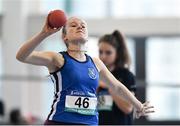 13 October 2018; Rose McGreevy of Glenlola Collegiate, Co. Down, competing in the Junior Girls Shot Put event during the Irish Life Health All-Ireland Schools Combined Events at AIT in Athlone, Co Westmeath. Photo by Sam Barnes/Sportsfile