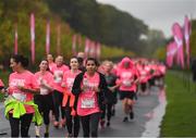 13 October 2018; Participants at the Great Pink Run with Avonmore Slimline Milk which took place in the Phoenix Park on Saturday, October 13th. The event, which also takes place on Sunday, 14th October in Kilkenny Castle Park, has attracted over 8,000 women, men and children of all ages for both the 10K challenge and the 5K fun run, raising over €420,000 to support Breast Cancer Ireland’s pioneering research and awareness programmes nationally. For more information go to www.breastcancerireland.com Photo by Harry Murphy/Sportsfile
