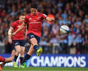 13 October 2018; Joey Carbery of Munster kicks a penalty during the Heineken Champions Cup Pool 2 Round 1 match between Exeter Chiefs and Munster at Sandy Park in Exeter, England. Photo by Brendan Moran/Sportsfile