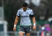 13 October 2018; Bundee Aki of Connacht reacts during the European Rugby Challenge Cup Pool 3 Round 1 match between Connacht and Bordeaux Begles at The Sportsground, Galway. Photo by Piaras Ó Mídheach/Sportsfile