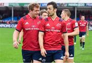 13 October 2018; Stephen Archer, left, and Darren Sweetnam of Munster after the Heineken Champions Cup Pool 2 Round 1 match between Exeter Chiefs and Munster at Sandy Park in Exeter, England. Photo by Brendan Moran/Sportsfile