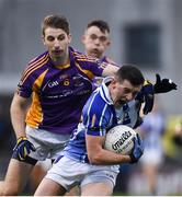 13 October 2018; Ryan Basquel of Ballyboden St Enda's in action against Ross McGowan of Kilmacud Crokes during the Dublin County Senior Club Football Championship semi-final match between Ballyboden St Enda's and Kilmacud Crokes at Parnell Park in Dublin. Photo by Daire Brennan/Sportsfile