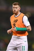 13 October 2018; James McClean of Republic of Ireland warms up prior to the UEFA Nations League B group four match between Republic of Ireland and Denmark at the Aviva Stadium in Dublin. Photo by Stephen McCarthy/Sportsfile