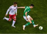 13 October 2018; Callum O'Dowda of Republic of Ireland in action against Lasse Schöne of Denmark UEFA Nations League B group four match between Republic of Ireland and Denmark at the Aviva Stadium in Dublin. Photo by Harry Murphy/Sportsfile