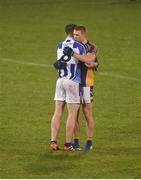 13 October 2018; A dejected Michael Darragh MacAuley of Ballyboden St Enda's is consoled by his Dublin team-mate Paul Mannion of Kilmacud Crokes after the Dublin County Senior Club Football Championship semi-final match between Ballyboden St Enda's and Kilmacud Crokes at Parnell Park in Dublin. Photo by Daire Brennan/Sportsfile