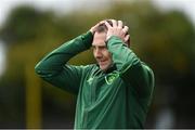 13 October 2018; Republic of Ireland manager Tom Mohan during the 2018/19 UEFA Under-19 European Championships Qualifying Round match between Republic of Ireland and Faroe Islands at the City Calling Stadium in Longford. Photo by Barry Cregg/Sportsfile