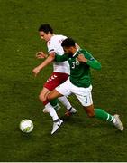 13 October 2018; Thomas Delaney of Denmark in action against Cyrus Christie of Republic of Ireland during the UEFA Nations League B group four match between Republic of Ireland and Denmark at the Aviva Stadium in Dublin. Photo by Sam Barnes/Sportsfile