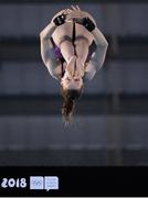 13 October 2018; Tanya Watson of Team Ireland, from Derry, in action during the 10m diving, final, event at the Aquatic Centre, Youth Olympic Park, on Day 7 of the Youth Olympic Games in Buenos Aires, Argentina. Photo by Eóin Noonan/Sportsfile