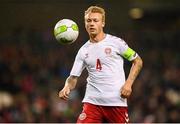 13 October 2018; Simon Kjær of Denmark during the UEFA Nations League B group four match between Republic of Ireland and Denmark at the Aviva Stadium in Dublin. Photo by Stephen McCarthy/Sportsfile