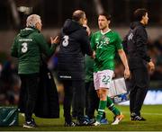 13 October 2018; Harry Arter of Republic of Ireland with manager Martin O'Neill as he leaves the pitch during a second half substitution during the UEFA Nations League B group four match between Republic of Ireland and Denmark at the Aviva Stadium in Dublin. Photo by Stephen McCarthy/Sportsfile