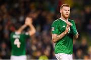 13 October 2018; James McClean of Republic of Ireland following the UEFA Nations League B group four match between Republic of Ireland and Denmark at the Aviva Stadium in Dublin. Photo by Stephen McCarthy/Sportsfile