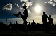 14 October 2018; Cork City players warm up prior to the National Under 15 Cup Final match between St. Patrick's Athletic and Cork City at Richmond Park in Inchicore, Dublin. Photo by Tom Beary/Sportsfile