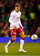 13 October 2018; Jens Stryger Larsen of Denmark during the UEFA Nations League B group four match between Republic of Ireland and Denmark at the Aviva Stadium in Dublin. Photo by Ramsey Cardy/Sportsfile