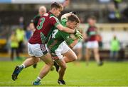 14 October 2018; Ciaran Sugrue of St.Brigid's in action against Michael Kelly of Castlerea St. Kevin's, during the Roscommon County Minor Club Football Championship Final match between Castlerea St. Kevin's and St Brigid's at Dr Hyde Park, Roscommon. Photo by Barry Cregg/Sportsfile