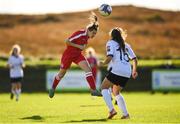 14 October 2018; Emily Whelan of Shelbourne in action against Chellewe Trill of Galway during the Continental Tyres Women's Under 17 National League Final match between Galway Women's and Shelbourne Ladies at Drom, Galway. Photo by Harry Murphy/Sportsfile