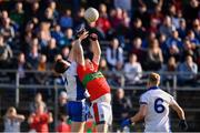 14 October 2018; Mark Doyle of Rathnew in action against Wayne Doyle, left, and Conor French of St Patricks during the Wicklow County Senior Club Football Championship Final match between Rathnew and St Patricks at Joule Park in Aughrim, Wicklow. Photo by Sam Barnes/Sportsfile