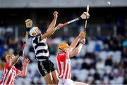 14 October 2018; Luke O'Farrell of Midleton in action against Niall O'Leary, left, and Mark O'Keeffe of Imokilly during the Cork County Senior Hurling Championship Final between Imokilly and Midleton at Pairc Ui Chaoimh in Cork. Photo by Ramsey Cardy/Sportsfile