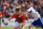 14 October 2018; JT Moorehouse of Rathnew in action against Ciaran McGettigan of St Patricks during the Wicklow County Senior Club Football Championship Final match between Rathnew and St Patricks at Joule Park in Aughrim, Wicklow. Photo by Sam Barnes/Sportsfile