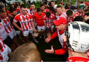 14 October 2018; Imokilly manager Fergal Condon speaks to his team following the Cork County Senior Hurling Championship Final between Imokilly and Midleton at Pairc Ui Chaoimh in Cork. Photo by Ramsey Cardy/Sportsfile