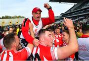 14 October 2018; Imokilly manager Fergal Condon celebrates following the Cork County Senior Hurling Championship Final between Imokilly and Midleton at Pairc Ui Chaoimh in Cork. Photo by Ramsey Cardy/Sportsfile