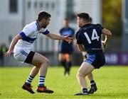 14 October 2018; Kevin McManamon of St. Judes in action against Michael Concarr of St. Vincents during the Dublin County Senior Club Football Championship semi-final match between St. Jude's and St. Vincent's at Parnell Park, Dublin. Photo by Ray McManus/Sportsfile