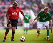 25 September 2018; Quinton Fortune of Manchester United Legends and Damien Duff of Republic of Ireland & Celtic Legends during the Liam Miller Memorial match between Manchester United Legends and Republic of Ireland & Celtic Legends at Páirc Uí Chaoimh in Cork. Photo by Stephen McCarthy/Sportsfile