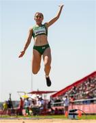 14 October 2018; Sophie Meredith of Team Ireland, from Newcastle West, Limerick, in action during the women's long jump, round 2, event in the Youth Olympic Park on Day 8 of the Youth Olympic Games in Buenos Aires, Argentina. Photo by Eóin Noonan/Sportsfile