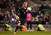 13 October 2018; Kasper Schmeichel of Denmark during the UEFA Nations League B group four match between Republic of Ireland and Denmark at the Aviva Stadium in Dublin. Photo by Harry Murphy/Sportsfile