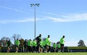 15 October 2018; Republic of Ireland players during a training session at the FAI National Training Centre in Abbotstown, Dublin. Photo by Stephen McCarthy/Sportsfile