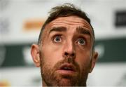 15 October 2018; Richard Keogh during a Republic of Ireland press conference at the FAI National Training Centre in Abbotstown, Dublin. Photo by Stephen McCarthy/Sportsfile