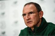 15 October 2018; Republic of Ireland manager Martin O'Neill during a press conference at the FAI National Training Centre in Abbotstown, Dublin. Photo by Stephen McCarthy/Sportsfile