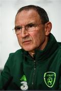 15 October 2018; Republic of Ireland manager Martin O'Neill during a press conference at the FAI National Training Centre in Abbotstown, Dublin. Photo by Stephen McCarthy/Sportsfile
