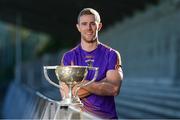 15 October 2018; Kilmacud Crokes footballer Paul Mannion with the Clerys Perpetual Cup during a Dublin SHC / SFC Finals Media Launch at Parnell Park in Dublin. Photo by Piaras Ó Mídheach/Sportsfile