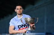 15 October 2018; St Jude's footballer Chris Guckian with the Clerys Perpetual Cup during a Dublin SHC / SFC Finals Media Launch at Parnell Park in Dublin. Photo by Piaras Ó Mídheach/Sportsfile