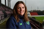 13 October 2018; Victory Shield Tournament Director Joanne Martin prior to the 2018/19 UEFA Under-19 European Championships Qualifying Round match between Republic of Ireland and Faroe Islands at the City Calling Stadium in Longford. Photo by Barry Cregg/Sportsfile