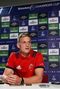 15 October 2018; Mike Haley during a Munster Rugby press conference at the University of Limerick in Limerick. Photo by Diarmuid Greene/Sportsfile