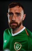 15 October 2018; Richard Keogh of Republic of Ireland poses for a portrait during a squad portrait session at their team hotel in Dublin. Photo by Stephen McCarthy/Sportsfile