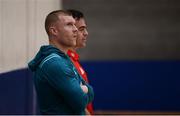 15 October 2018; Keith Earls with head coach Johann van Graan during Munster Rugby squad training at the University of Limerick in Limerick. Photo by Diarmuid Greene/Sportsfile