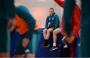 15 October 2018; Keith Earls sits out Munster Rugby squad training at the University of Limerick in Limerick. Photo by Diarmuid Greene/Sportsfile