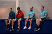 15 October 2018; Keith Earls, Billy Holland, Alby Mathewson, and Chris Farrell sit out Munster Rugby squad training at the University of Limerick in Limerick. Photo by Diarmuid Greene/Sportsfile