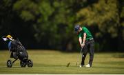 15 October 2018; David Kitt of Team Ireland, from Athenry, Co. Galway, playing from the fairway on the 2nd hole during the Mixed Team Cumulative Team Play event in the Hurlingham Golf Cub, on Day 9 of the Youth Olympic Games in Buenos Aires, Argentina. Photo by Eóin Noonan/Sportsfile