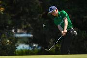 15 October 2018; David Kitt of Team Ireland, from Athenry, Co. Galway, chipping onto the 1st green during the Mixed Team Cumulative Team Play event in the Hurlingham Golf Cub, on Day 9 of the Youth Olympic Games in Buenos Aires, Argentina. Photo by Eóin Noonan/Sportsfile