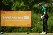 15 October 2018; David Kitt of Team Ireland, from Athenry, Co. Galway, lining up his drive on the 5th hole during the Mixed Team Cumulative Team Play event in the Hurlingham Golf Cub, on Day 9 of the Youth Olympic Games in Buenos Aires, Argentina. Photo by Eóin Noonan/Sportsfile