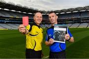 16 October 2018; In attendance during the Referee Development Plan Launch are referees Conor Lane, from Cork left, and James Owens, from Wexford at Croke Park in Dublin. Photo by Sam Barnes/Sportsfile