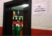 16 October 2018; A general view outside the dressing room prior to the 2018/19 UEFA Under-19 European Championships Qualifying Round match between Republic of Ireland and Netherlands at City Calling Stadium, in Lissanurlan, Co. Longford. Photo by Harry Murphy/Sportsfile