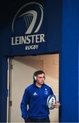 12 October 2018; Jordan Larmour of Leinster prior to the Heineken Champions Cup Pool 1 Round 1 match between Leinster and Wasps at the RDS Arena in Dublin. Photo by Brendan Moran/Sportsfile